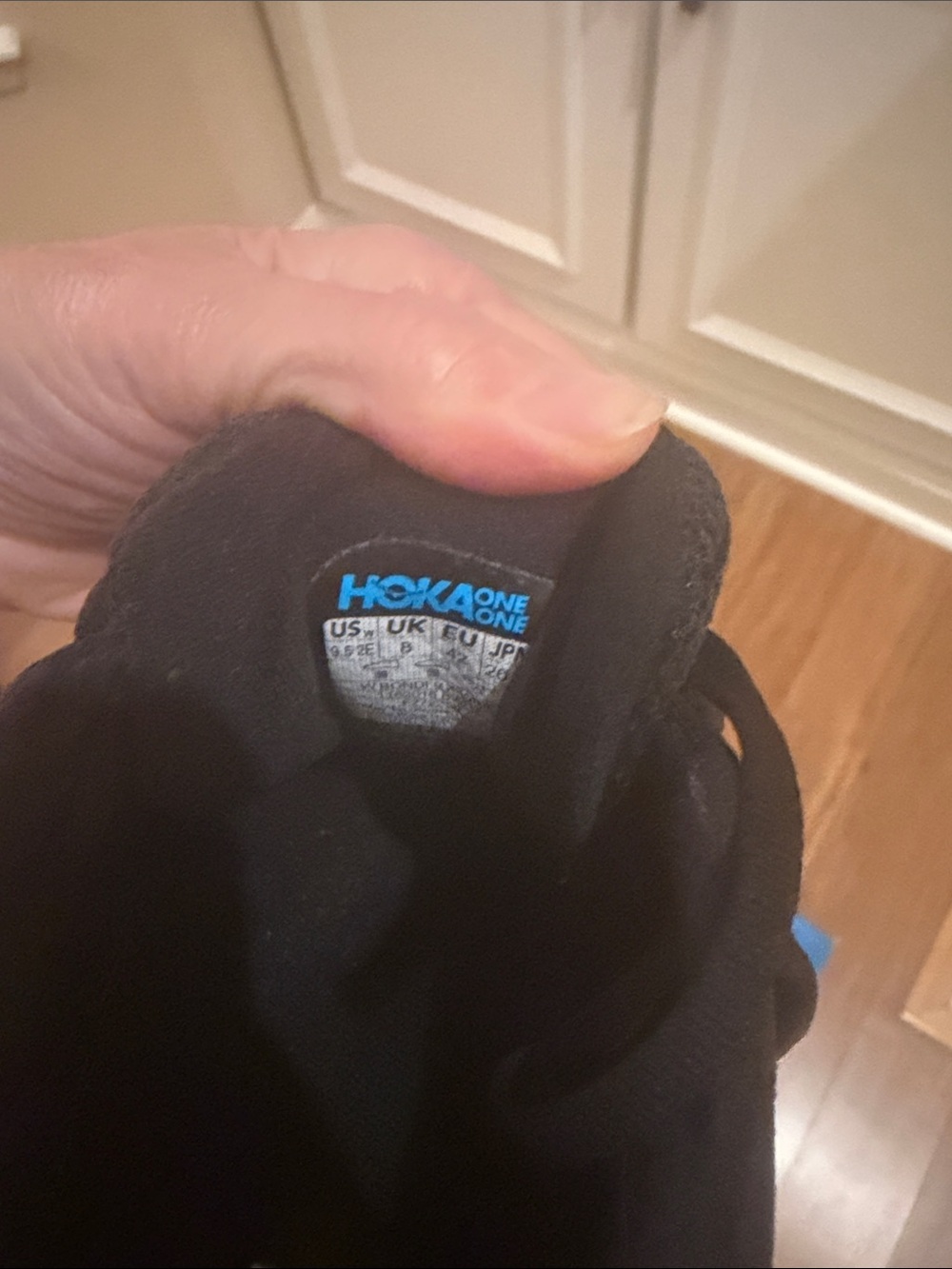 Hoka Black and White Road Running Sneakers - Picture 9 of 9